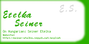 etelka seiner business card